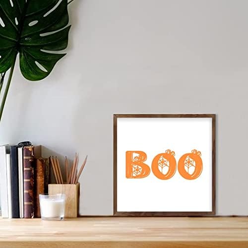 COCOKEN 12x12 Spider Web Wooden Plaque with Frame