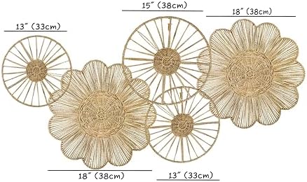 PEMAR Set of 5 Seagrass Wall Decor Baskets