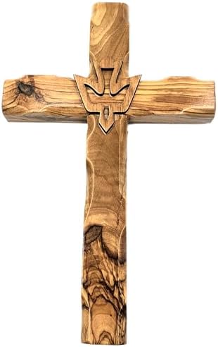 Zuluf 78 Inch Olive Wood Dove Cross Wall Decor