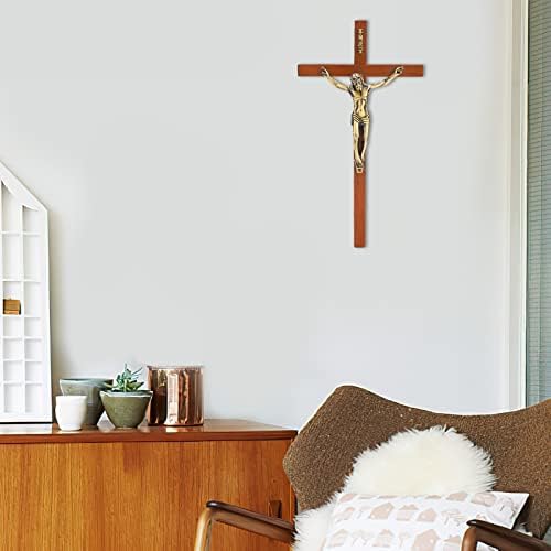 DCCXN 10 Inch Wall Cross with Jesus Christ Decoration