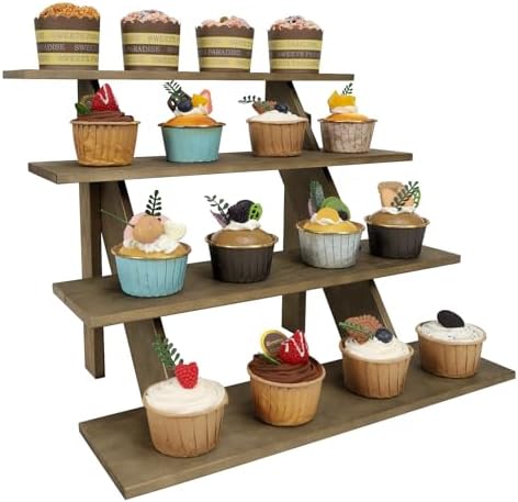 ZYP 4 Tier Wood Cupcake Display Stand