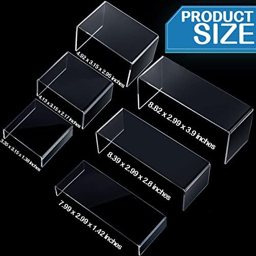 8 Sets Acrylic Display Risers for Cakes and Decorations