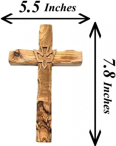 Zuluf 78 Inch Olive Wood Dove Cross Wall Decor