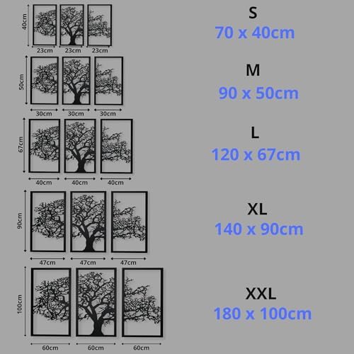 Vailla 3D Wood Wall Art Tree of Life Decor