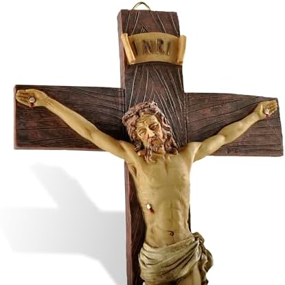 Jesus Crucifix Wall Cross 906 In Resin Sculpture