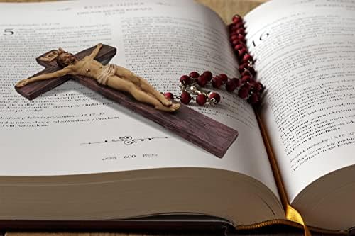 MeritMode 91 Inch Jesus Crucifix Wall Art - Handcrafted Resin Wall Cross