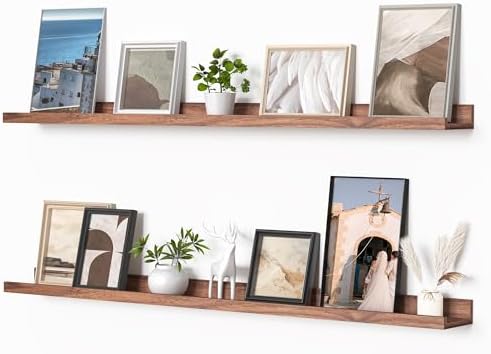 Heimlove Floating Shelf Set of 2 48 Inch WallMounted Picture Ledge