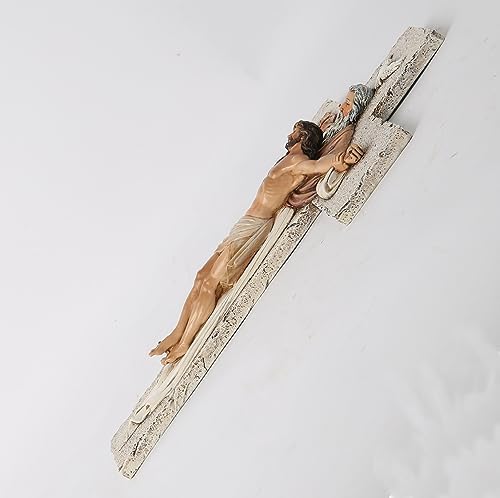 BC Catholic Holy Trinity Crucifix Wall Cross 95 High Inspiring Religious Sculpture