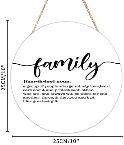 Funny Noun Dictionary Family Front Door Hanger Inspirational Quote Sign