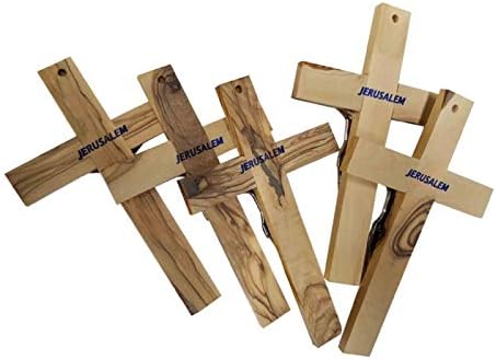 Bethlehem Gifts TM Handcarved Olive Wood Cross Crucifix 8 Inch