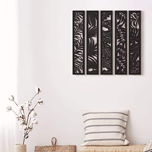 Blulu 5 Piece Wooden Wall Art Decor Set