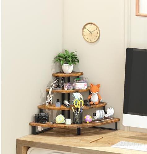 ELITEROO 4 Tier Display Stand with Curved Corner