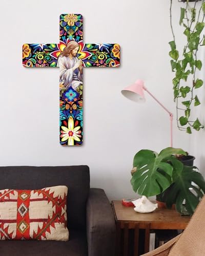Putuo Decor Floral Cross Wall Decor