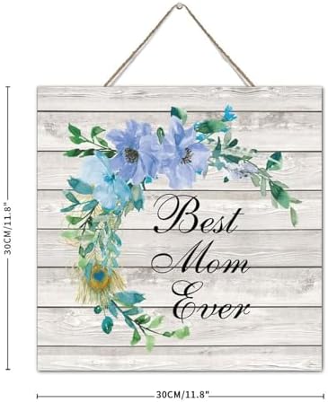 Best Mom Ever 12x12 Inch Wood Wall Sign