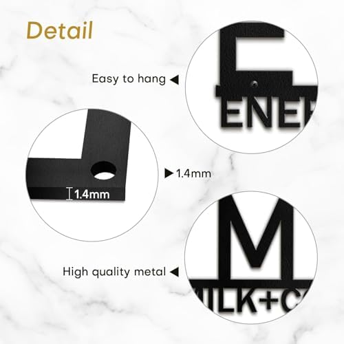 Modern Black Metal Wall Decor 18x16 Inch Family Room Art