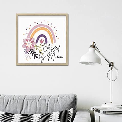 Blessed Big Mama Framed Wood Sign 12x12in