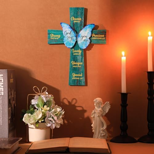 Panelee 1181 Inch Cross Wall Decor Bible Verse Sign