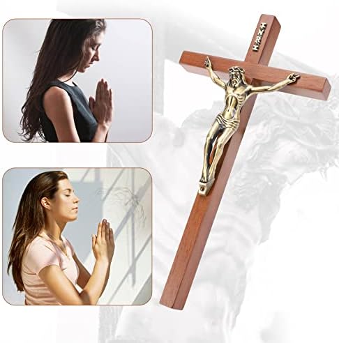 DCCXN 10 Inch Wall Cross with Jesus Christ Decoration