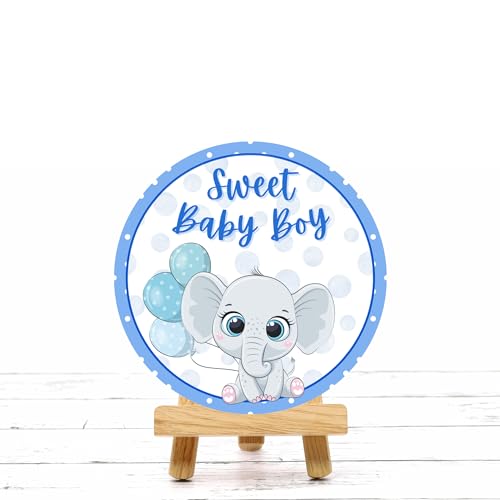 Sweet Baby Boy Elephant Decor Sign