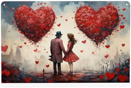 Urban Love Oasis Floating Hearts Tin Sign