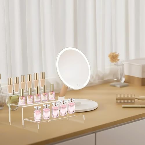 6 Piece Clear Acrylic Display Risers 3 Tier Stand