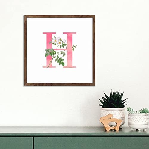 Rustic Wood Framed Printed Sign Wall Art for Front Porch