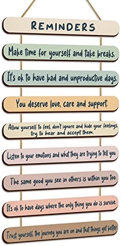 Yookeer Mental Health Affirmations Wall Art Decor