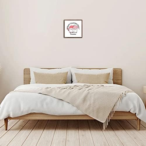 Wadcall Farmhouse Wood Wall Decor Happy Valentines Day Sign