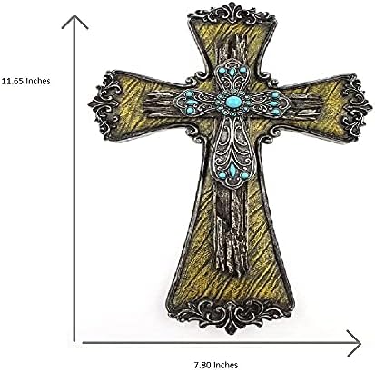Comfy Hour Faith and Hope Blue Wall Hanging Cross 1