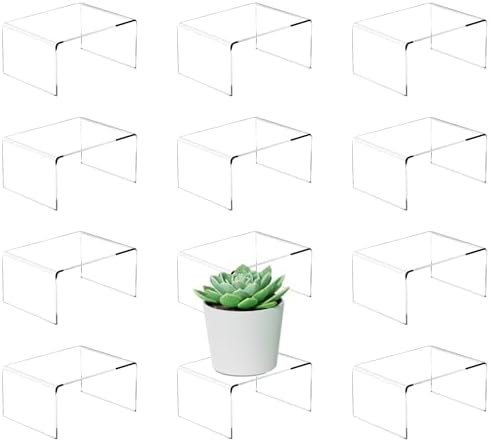 CLAY TONIC 12-Piece Clear Acrylic Display Riser for Funko POP Figures