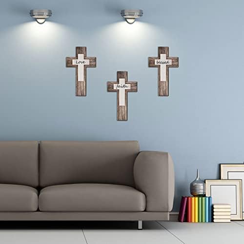 Yalikop 3 Piece Wooden Cross Wall Decor Set