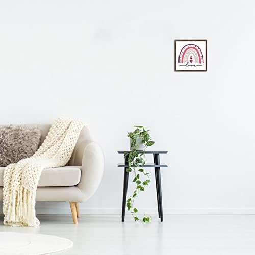 Wadcall Farmhouse Wall Art Rainbow Decor Sign