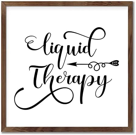 Liquid Therapy Framed Wood Sign 12x12