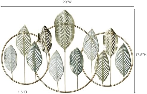 Touch of Class Quiet Nature Openwork Leaf Metal Wall Art
