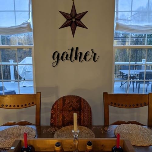 Bisamu Metal Gather Sign Art 355X16 Wall Decor