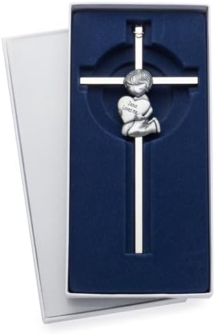 Baby Wall Cross Silver Blessing Baptism Gift for Boys