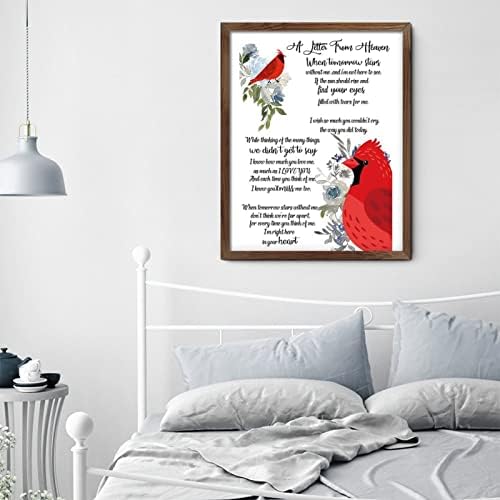 Sympathy Gift Sign with Cardinals Wooden Wall Plaque