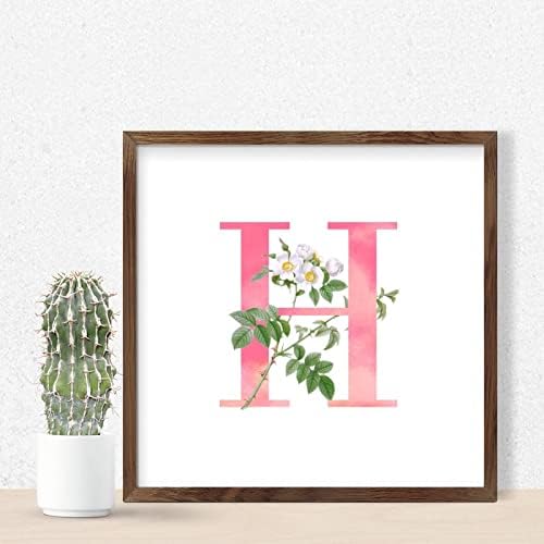 Rustic Wood Framed Printed Sign Wall Art for Front Porch