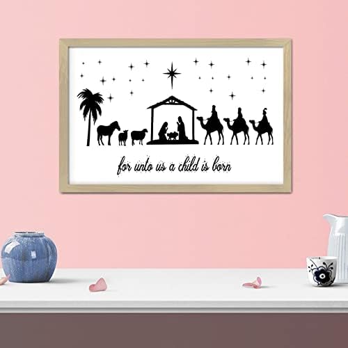 Modern Nursery Wall Decor Sign with Frame