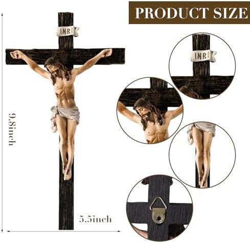 TALPGOD 10 Inch Wall Cross Religious Decor
