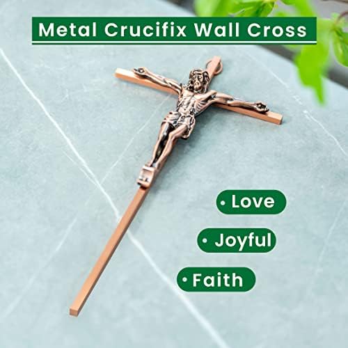 DCCXN 10 Inch Antique Copper Crucifix Wall Decor