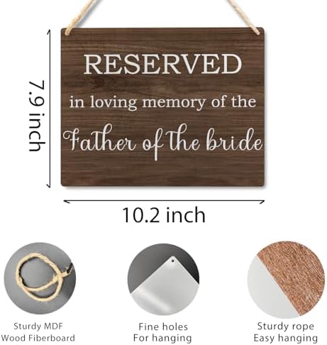 Ryeolo Wedding Memorial Sign for Father of Bride