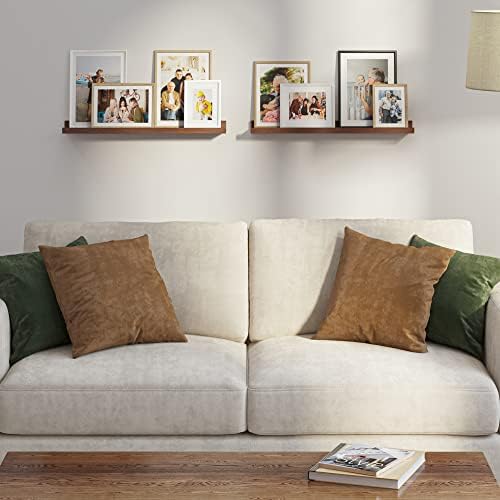 Wallniture Denver 24 Floating Shelves Set of 2 Walnut