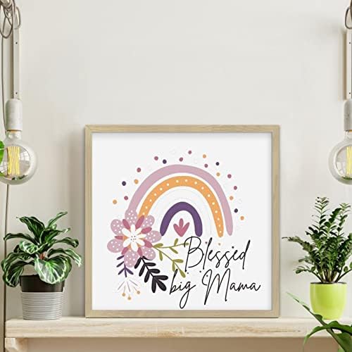 Blessed Big Mama Framed Wood Sign 12x12in