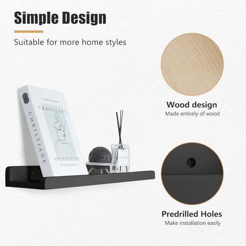Wood Floating Shelves for Wall 24 Inch
