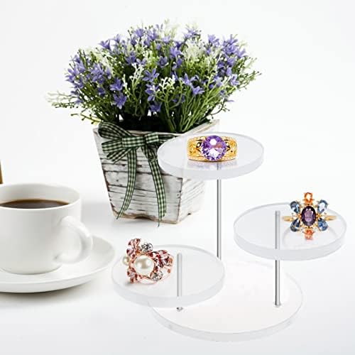 Mini Acrylic Display Riser 3 Tier Round Ring Stand