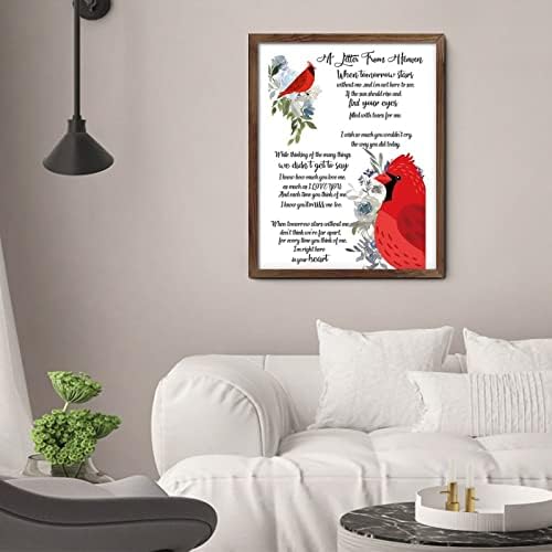 Sympathy Gift Sign with Cardinals Wooden Wall Plaque