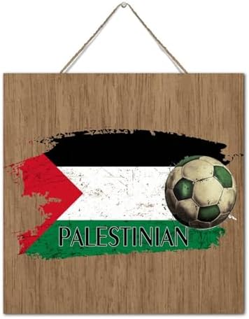 Inspirational Football Theme Wooden Wall Sign 12x12 Inch
