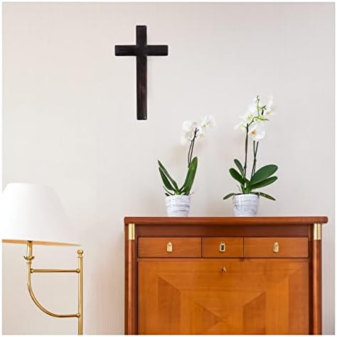 Kakalote Black Wooden Wall Cross Christian Decor