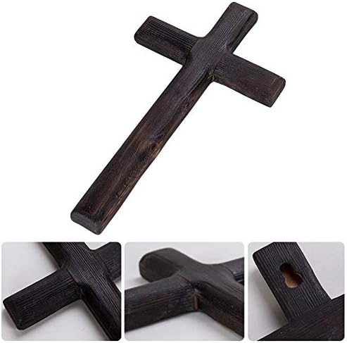 Kakalote Black Wooden Wall Cross Christian Decor